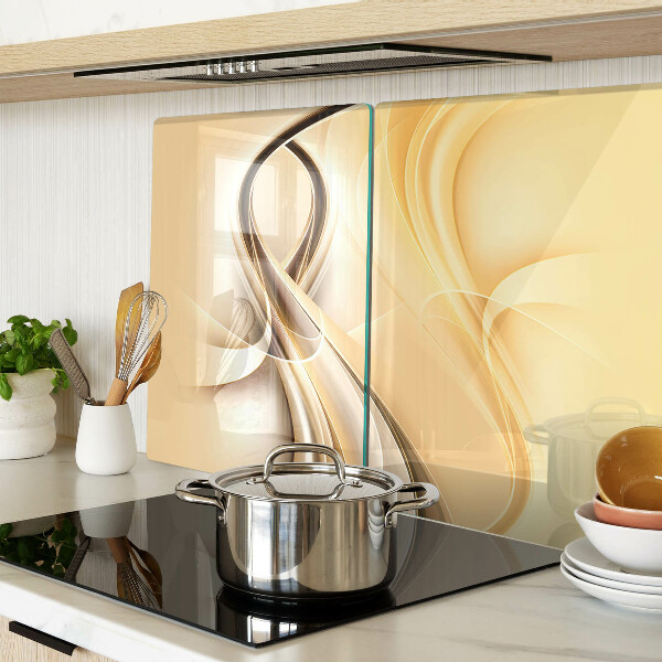 Schneidebrett Abstrakte Wellen in Beigetönen