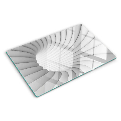 Schneidebrett mit spiralförmiger Maserung im Inneren