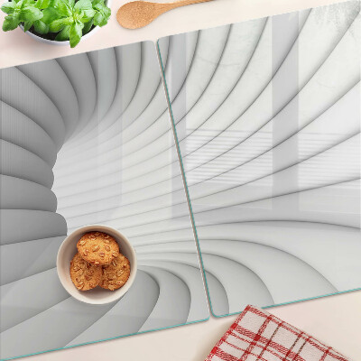 Schneidebrett mit spiralförmiger Maserung im Inneren