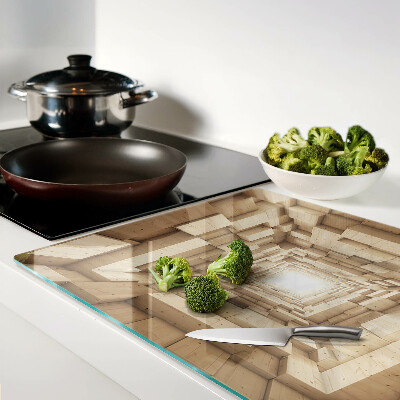 Schneidebrett Das Innere des Holztunnels