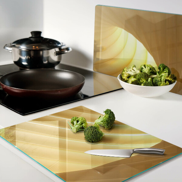 Schneidebrett Goldene Wellen und Fenster