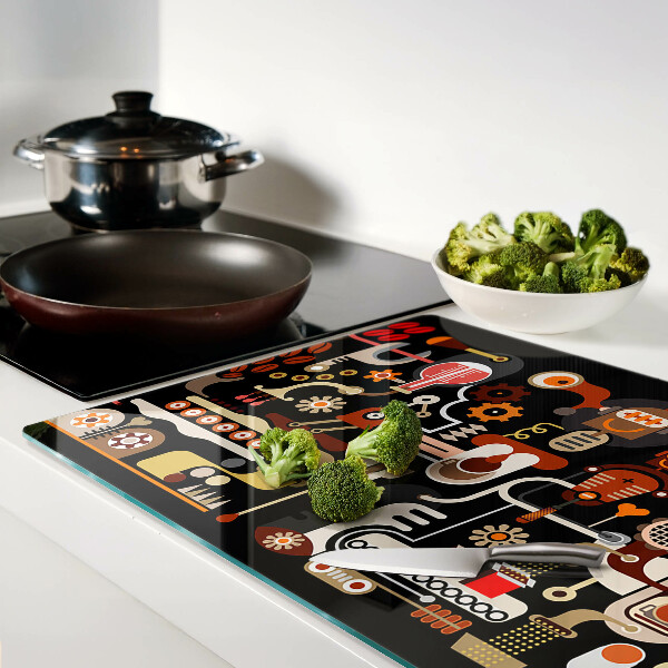 Schneidebrett Abstrakte Muster mit Pflanzenmotiven