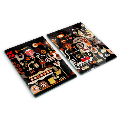 Schneidebrett Abstrakte Muster mit Pflanzenmotiven