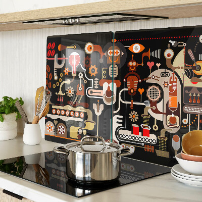 Schneidebrett Abstrakte Muster mit Pflanzenmotiven