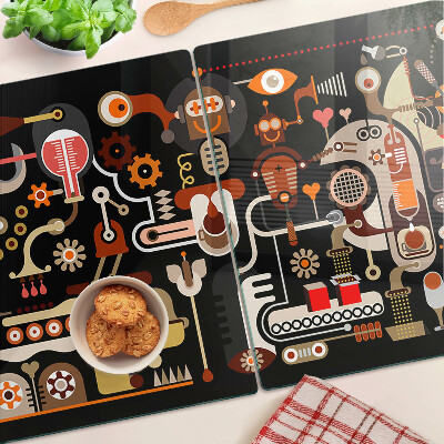 Schneidebrett Abstrakte Muster mit Pflanzenmotiven