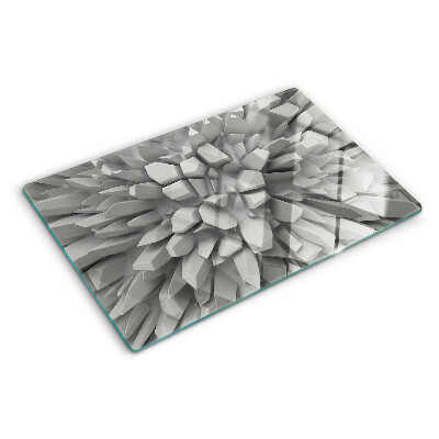 Schneidebrett glas Kristallstrukturen in Grautönen