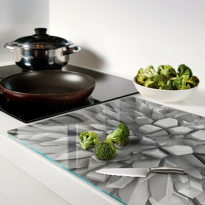 Schneidebrett glas Kristallstrukturen in Grautönen