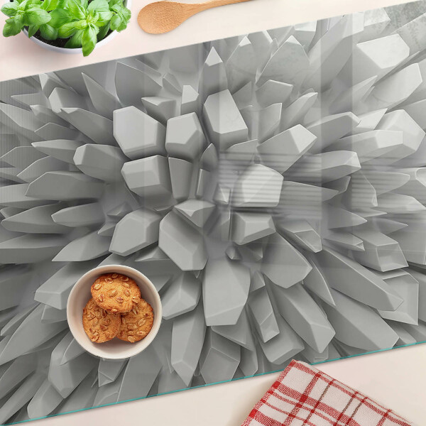 Schneidebrett glas Kristallstrukturen in Grautönen