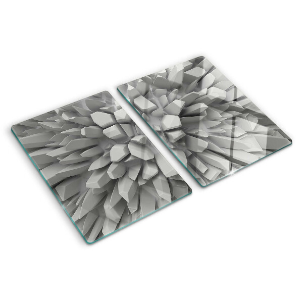 Schneidebrett glas Kristallstrukturen in Grautönen