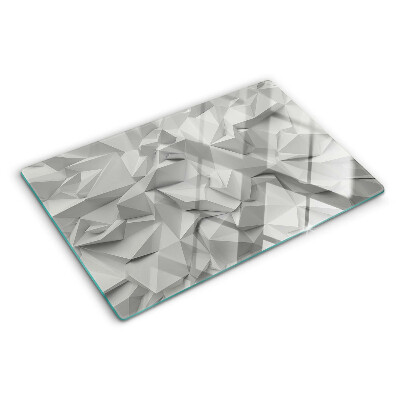 Glas schneidebrett Abstraktes 3D-Muster in Grautönen