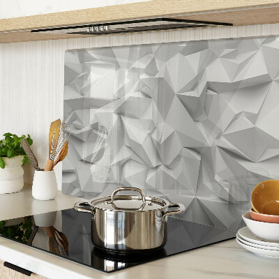Glas-Schneidebrett mit abstraktem 3D-Muster in Grautönen