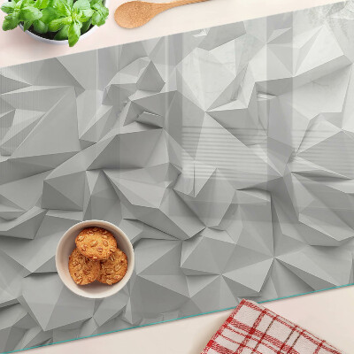 Glas schneidebrett Abstraktes 3D-Muster in Grautönen