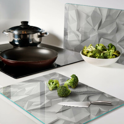Glas schneidebrett Abstraktes 3D-Muster in Grautönen