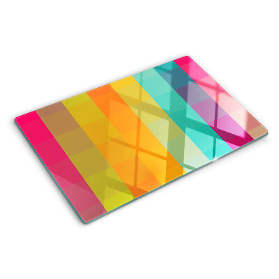 Schneidebrett Farbenfrohe Geometrie mit Farbverlauf