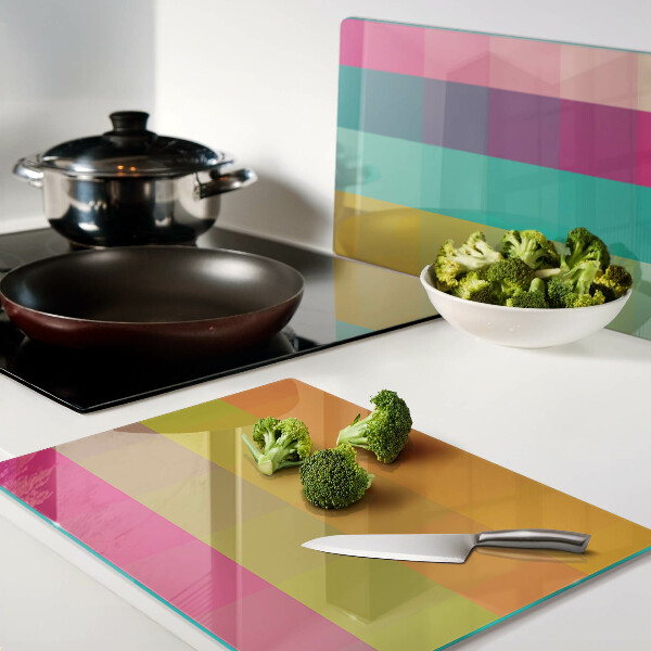 Schneidebrett Farbenfrohe Geometrie mit Farbverlauf