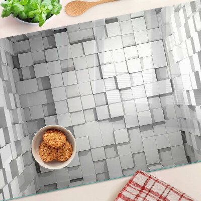 Schneidebrett glas Grau-weißes Mosaik