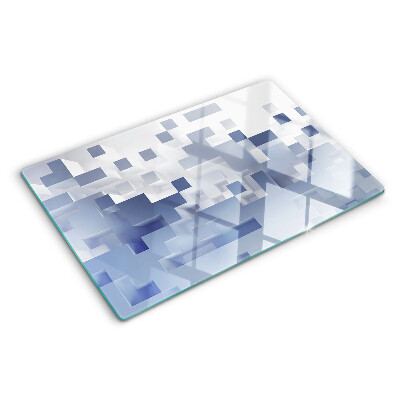 Schneidebrett Geometrische Muster in Blautönen