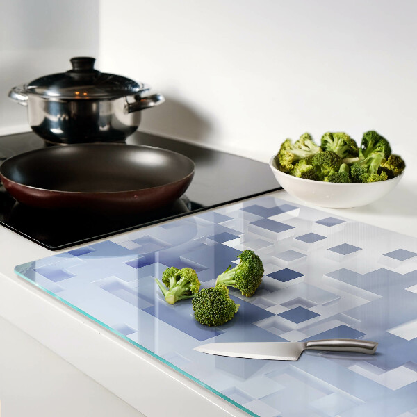 Schneidebrett Geometrische Muster in Blautönen