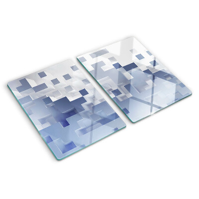 Schneidebrett Geometrische Muster in Blautönen