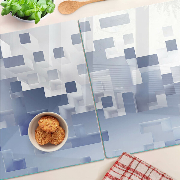 Schneidebrett Geometrische Muster in Blautönen