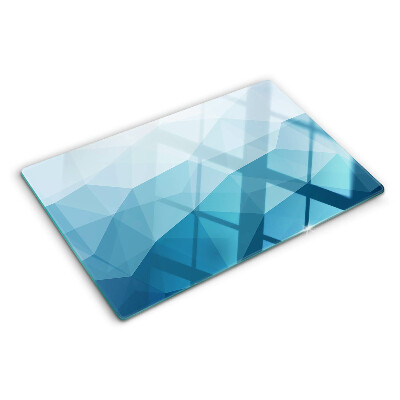 Schneidebrett mit blauem Dreiecksverlauf