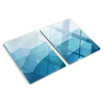 Schneidebrett mit blauem Dreiecksverlauf