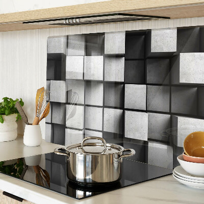 Glas schneidebrett Geometrische Muster in Grautönen