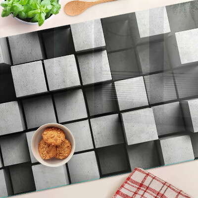 Glas schneidebrett Geometrische Muster in Grautönen