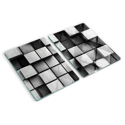 Glas schneidebrett Geometrische Muster in Grautönen