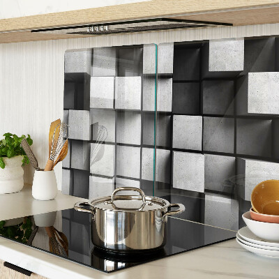 Glas schneidebrett Geometrische Muster in Grautönen