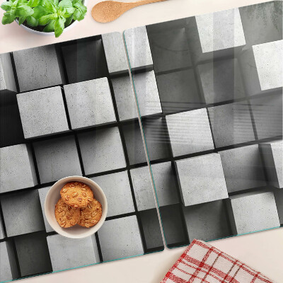 Glas schneidebrett Geometrische Muster in Grautönen