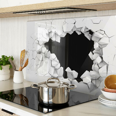 Glas schneidebrett Rissige Wand