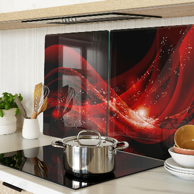 Schneidebrett Rote Wellen mit Lichteffekt