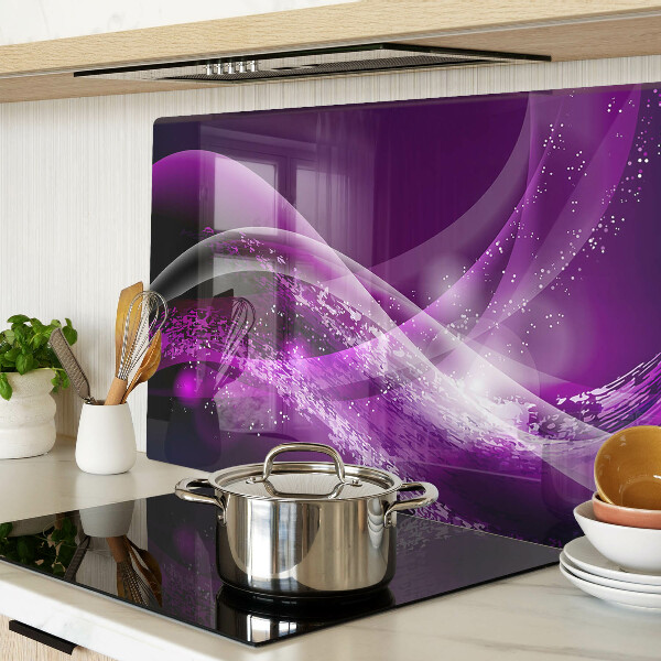 Schneidebrett mit violetten Wellen und Lichteffekt