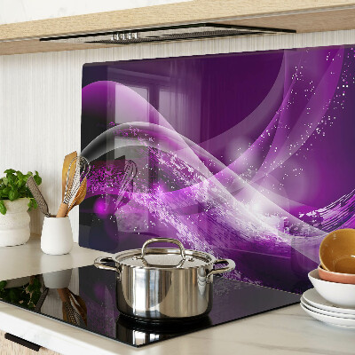 Schneidebrett Violette Wellen mit Lichteffekt