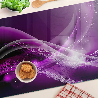 Schneidebrett Violette Wellen mit Lichteffekt