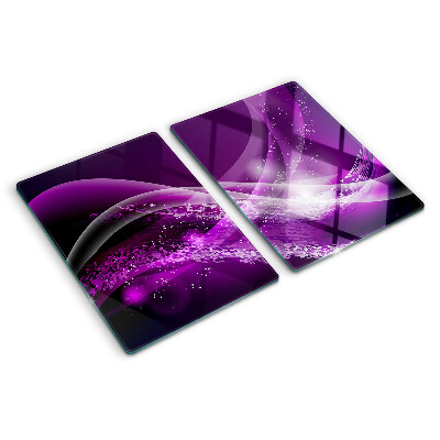 Schneidebrett Violette Wellen mit Lichteffekt