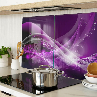 Schneidebrett mit violetten Wellen und Lichteffekt