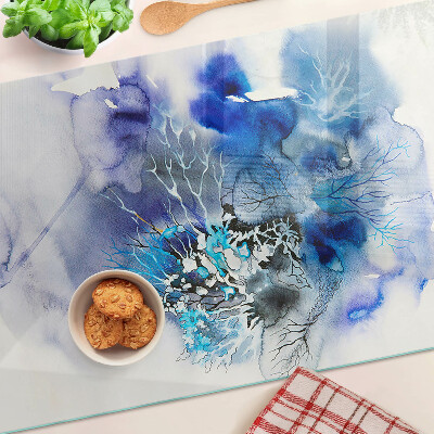 Glas schneidebrett Abstrakte blaue Muster