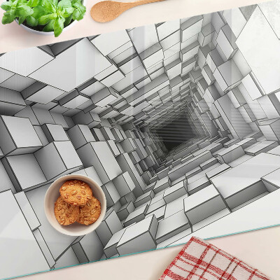 Schneidebrett glas 3D-Würfellabyrinth