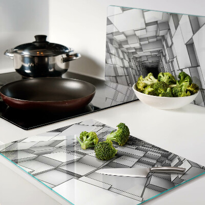 Schneidebrett glas 3D-Würfellabyrinth