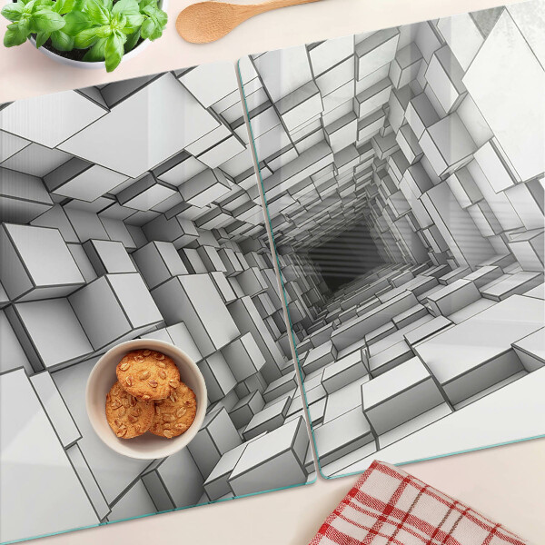 Schneidebrett glas 3D-Würfellabyrinth