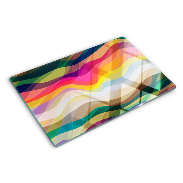 Glas schneidebrett Abstrakte Farbwellen