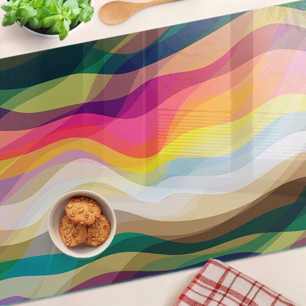 Glas schneidebrett Abstrakte Farbwellen