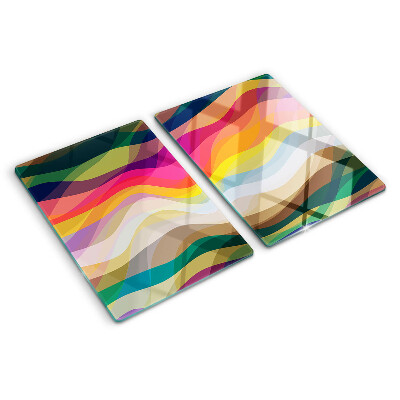 Glas schneidebrett Abstrakte Farbwellen
