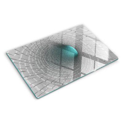 Glas schneidebrett 3D-Tunnel mit Tiefeneffekt
