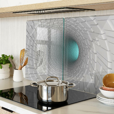 Glas-Schneidebrett mit 3D-Tunnel und Tiefeneffekt