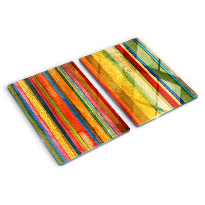 Schneidebrett glas Bunte abstrakte Streifen