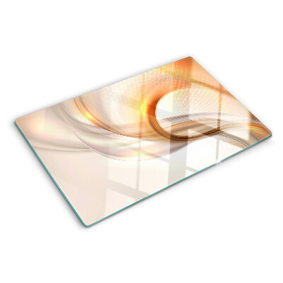 Glas schneidebrett Lichtwellen in Goldtönen