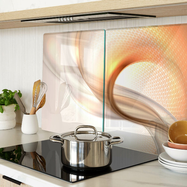 Glas schneidebrett Lichtwellen in Goldtönen